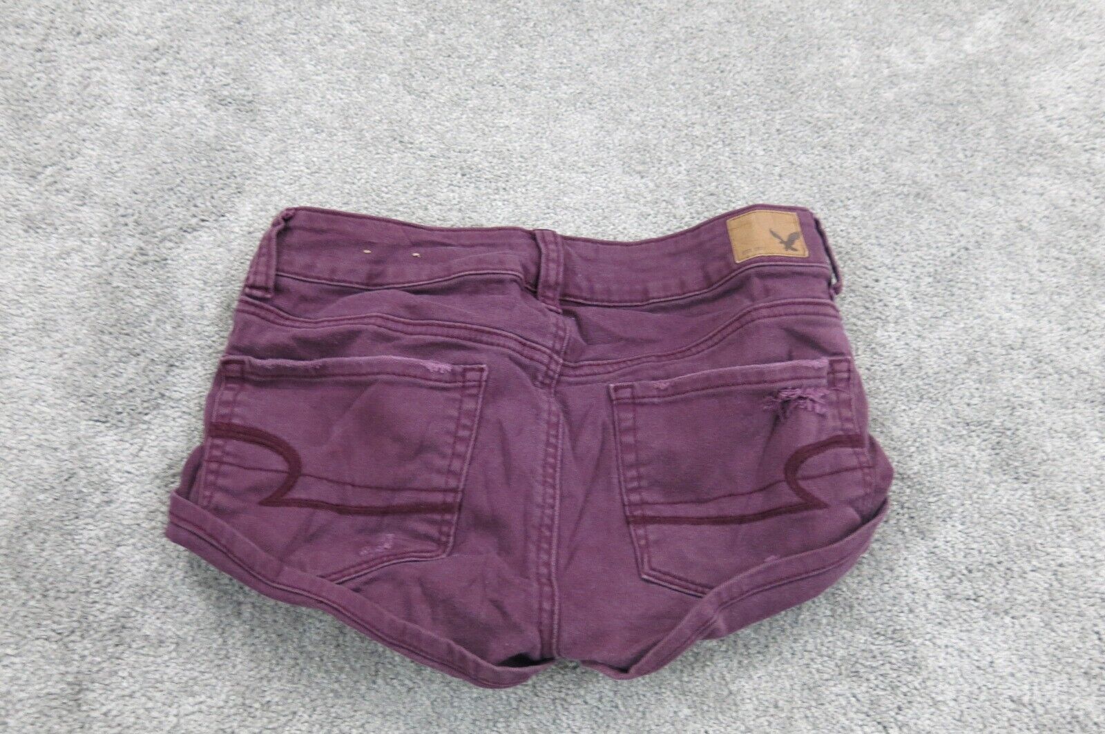 Maroon cut off shorts sale