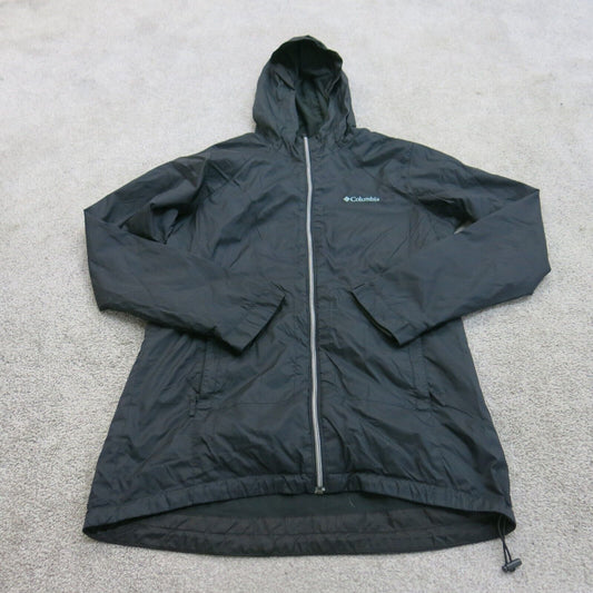 Columbia Jacket Womens Medium Black Waterproof Rain Jacket Outdoors Parka Coat