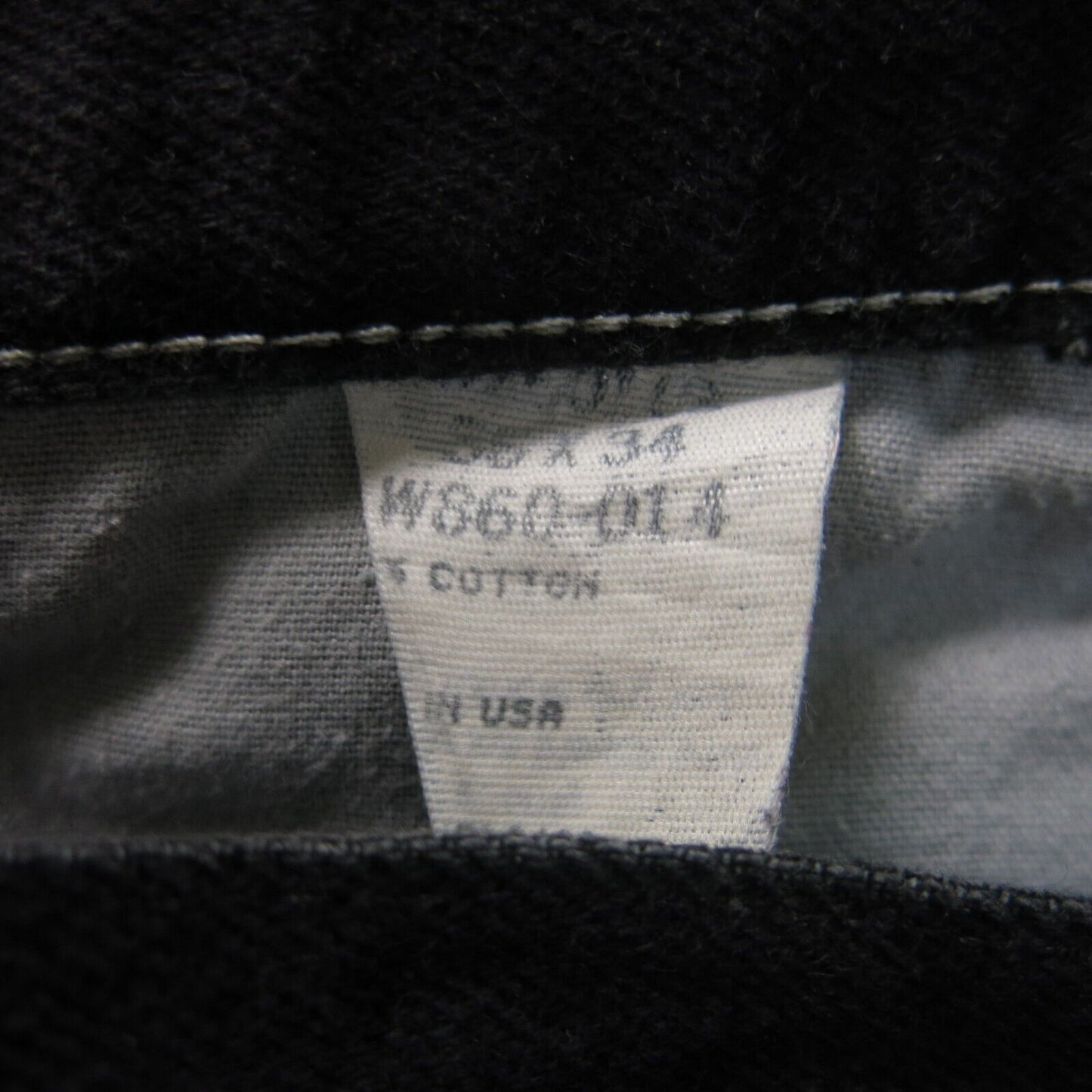 Wrangler Jeans Men W36XL34 Black Denim Stretch Straight Leg 100% Cotton Workwear