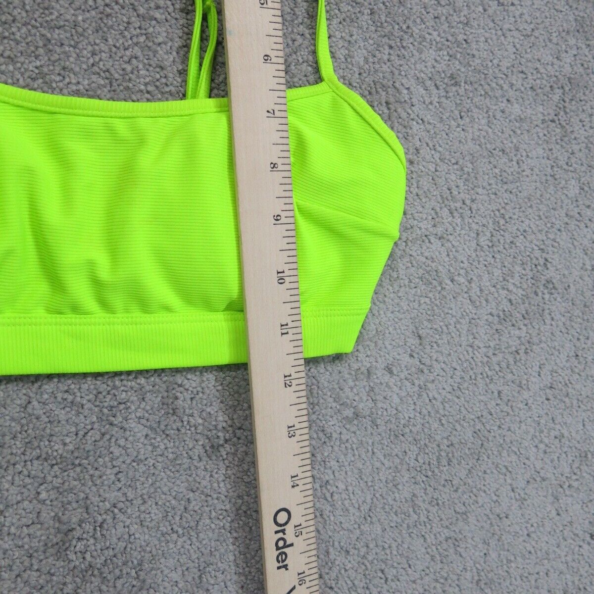 H&M Womens Activewear Sports Bra Crossback Sleeveless Lime Green Size 4
