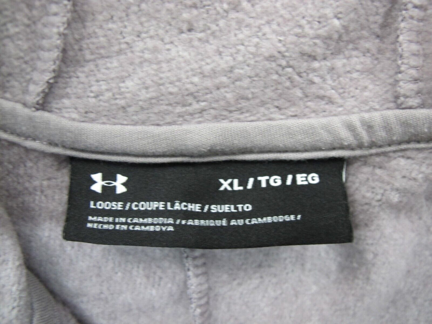 Under Armour Men Hoodie Sweatshirt Full Zip Loose Long Sleeve Light Purple SZ XL