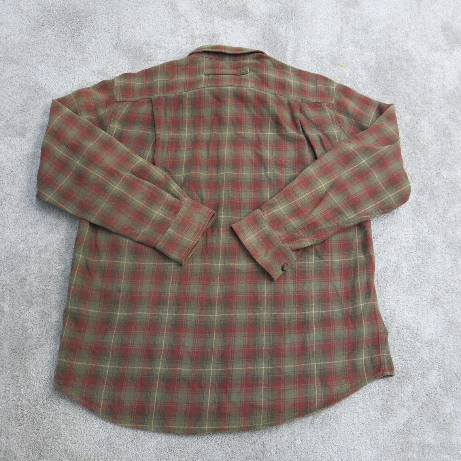 Duluth Trading Mens Plaid Button Down Shirt Long Sleeve 100% Cotton Br