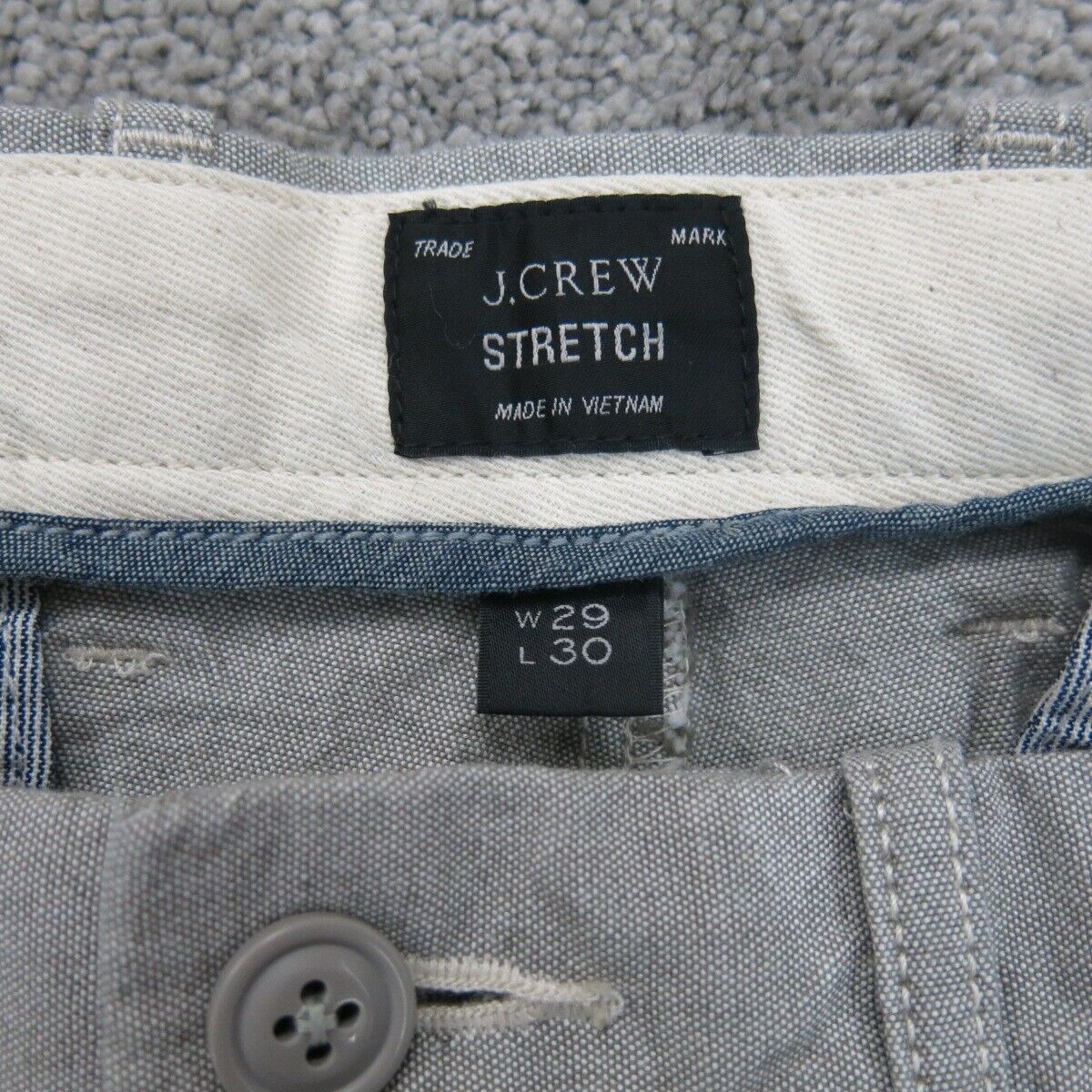 J. Crew Womens Straight Leg Dress Pant High Rise Slash Pockets Gray Size W29XL30