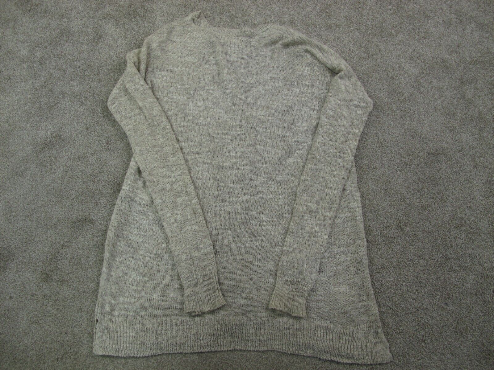 Hollister Womens Cardigan Sweater Knitted Long Sleeve Pockets Gray