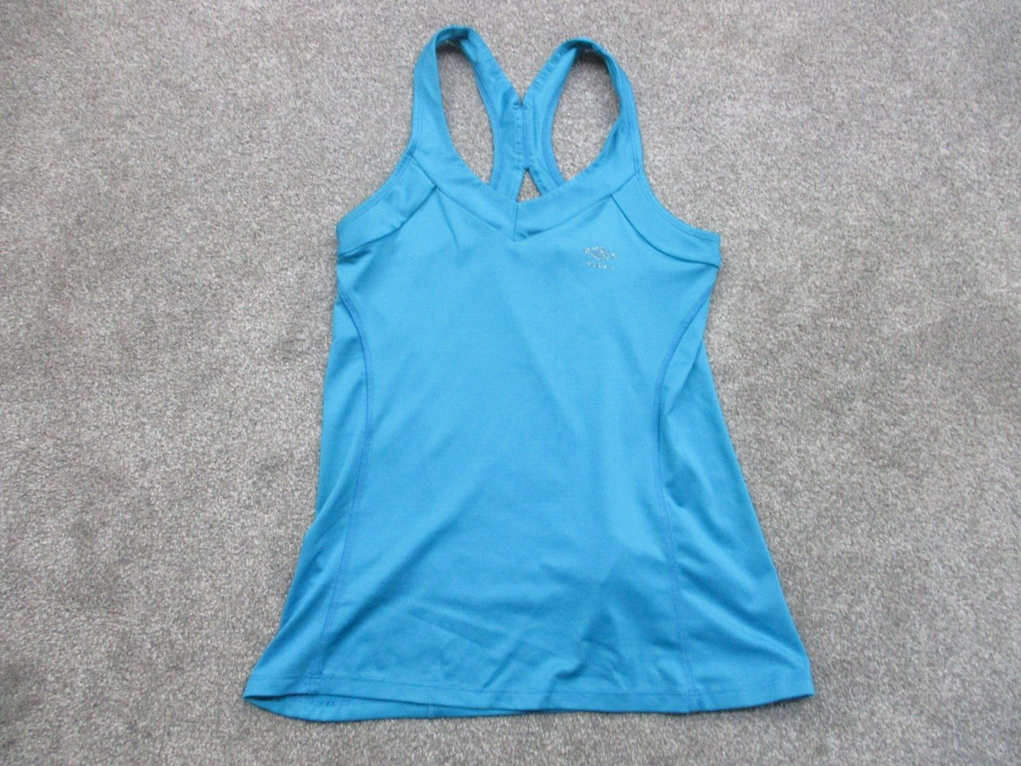 Umbro Tank Top Womens Size Small Blue Athletic Top Sleeveless V-Neck Solid
