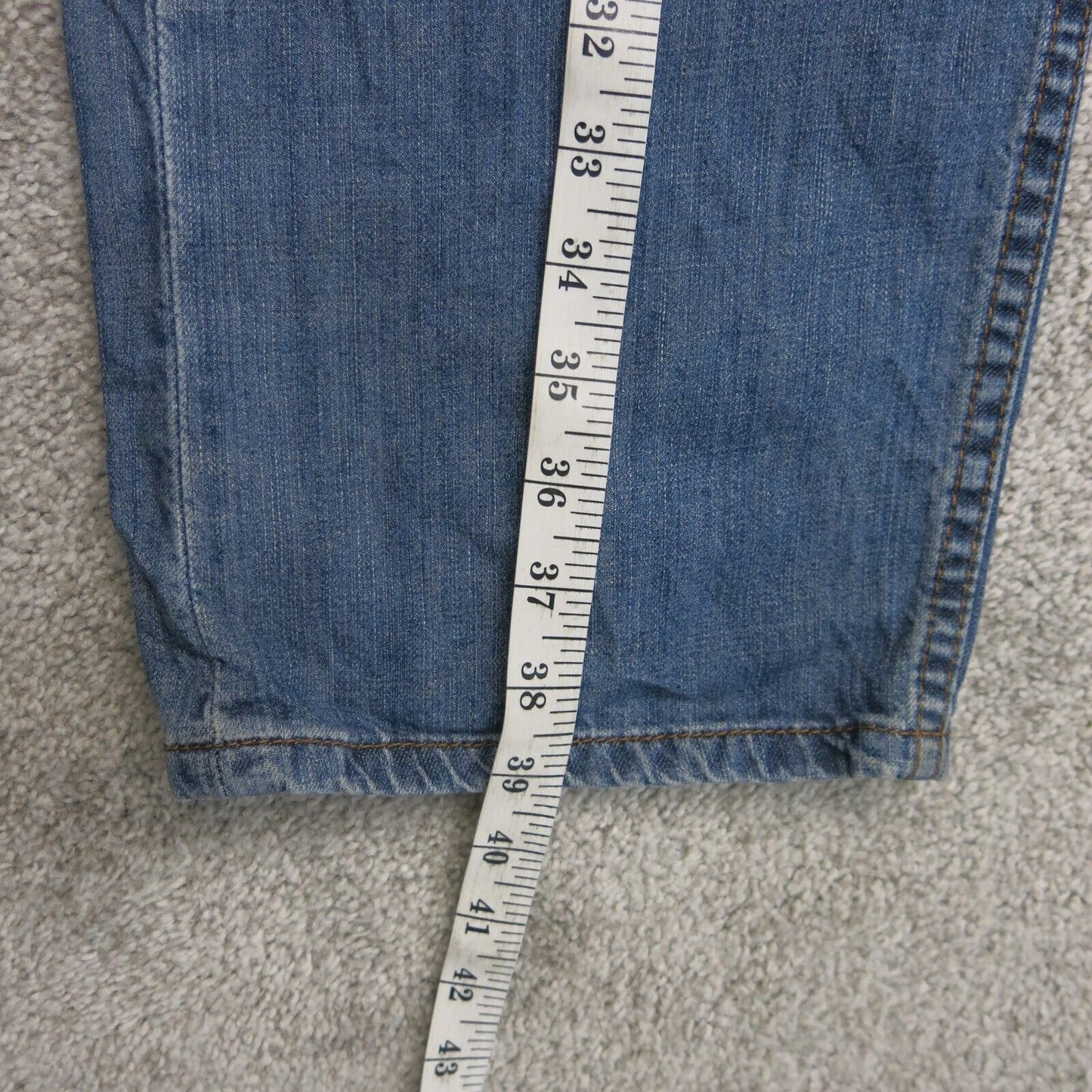 Levis 505 Mens Jeans Straight Leg Denim Mid Rise Pockets Blue Size W36XL30