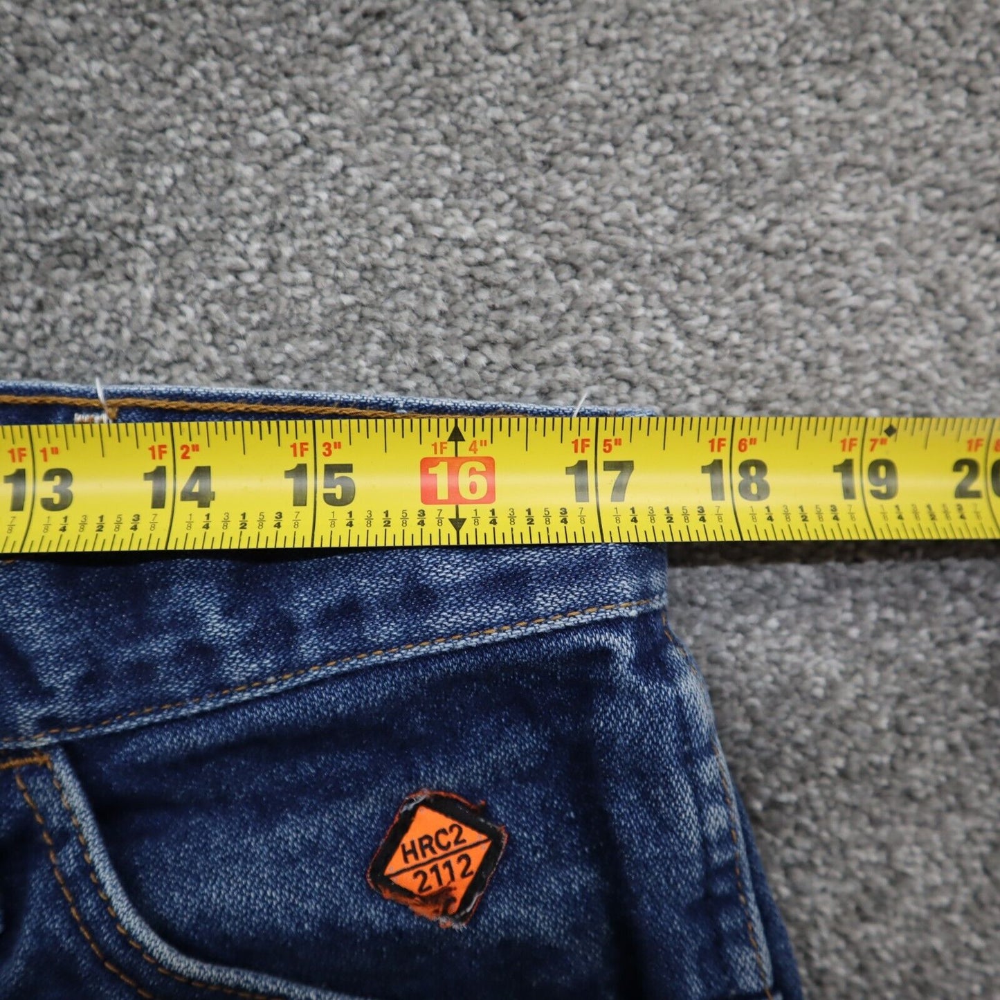 Wrangler Mens Straight Leg Jeans Slim Fit Mid Rise 100% Cotton Blue Size W34XL30