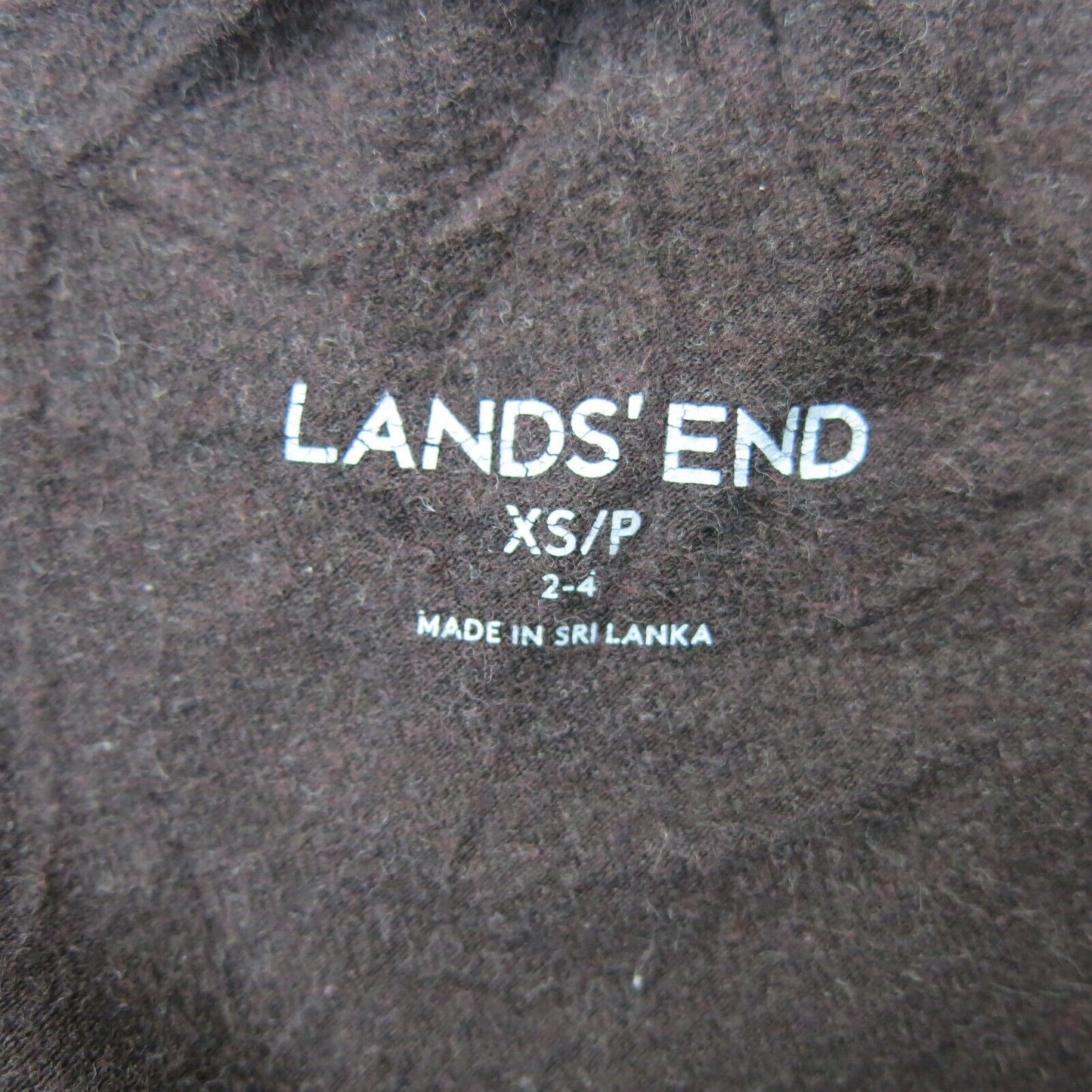 Lands End Womens Starfish Legging Ultra Low Rise Cotton Dark Brown Size XS/P