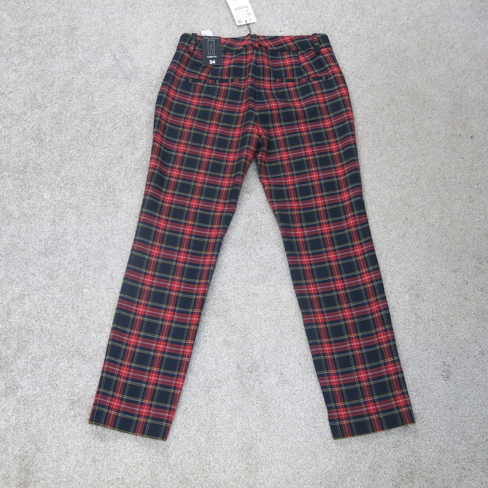 Red and black 2025 plaid pants womens