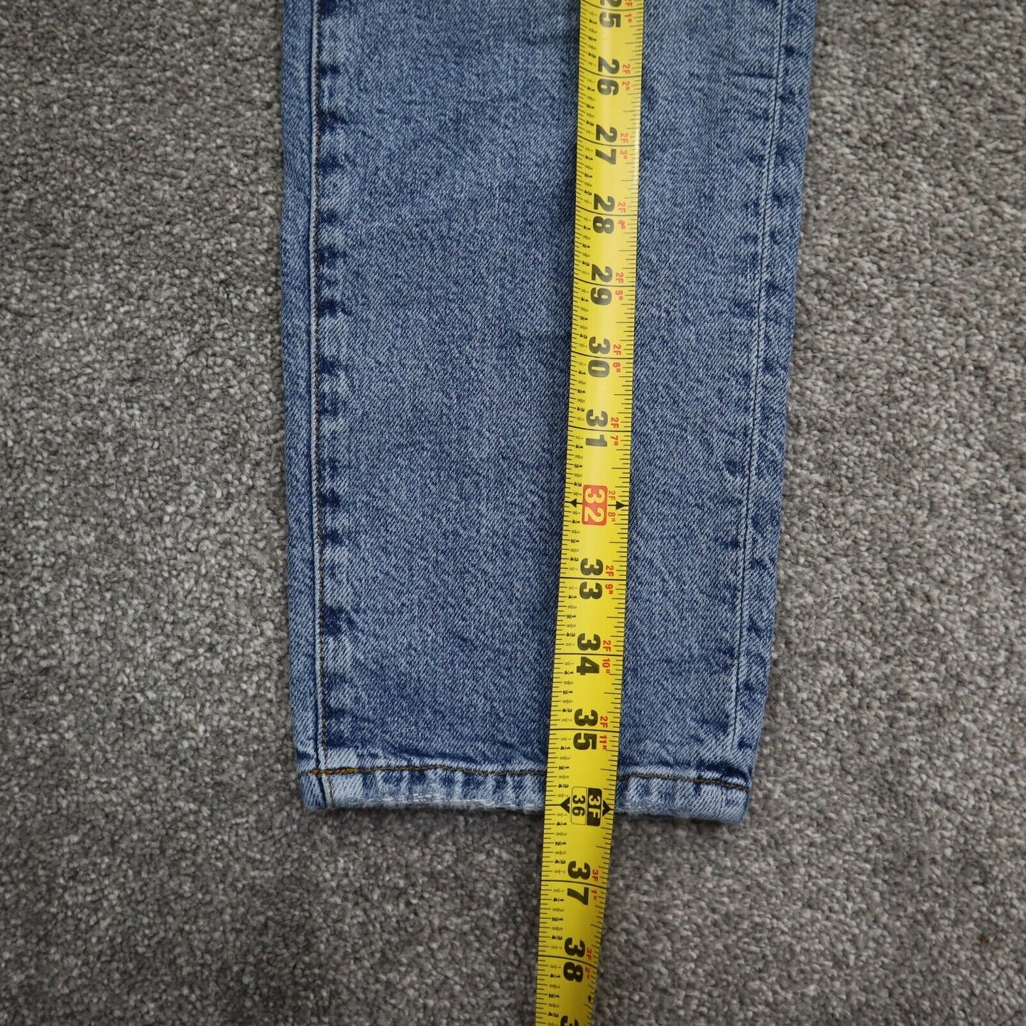 Zara Womens Slim Straight Leg Denim Jeans Stretch High Rise Pockets Blue Size 06