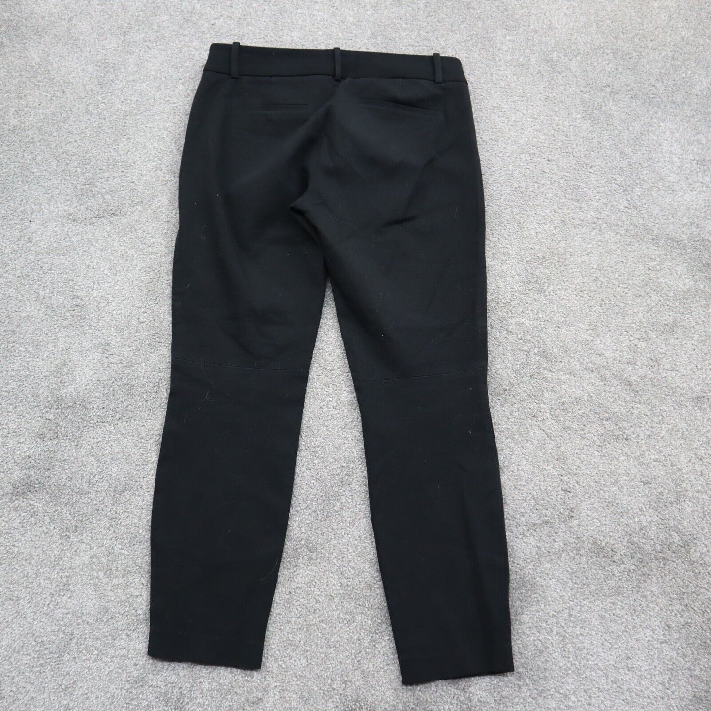 J Crew Womens Casual Dress Pants Stretch Mid Rise Flat Front Black Size 2