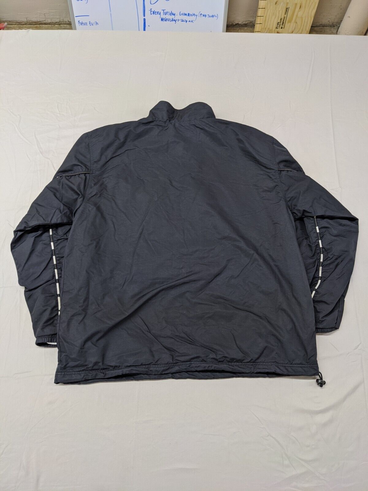 Adidas Men's Windbreaker Pullover Sweatshirt Lightweight Athletic Black Size XL
