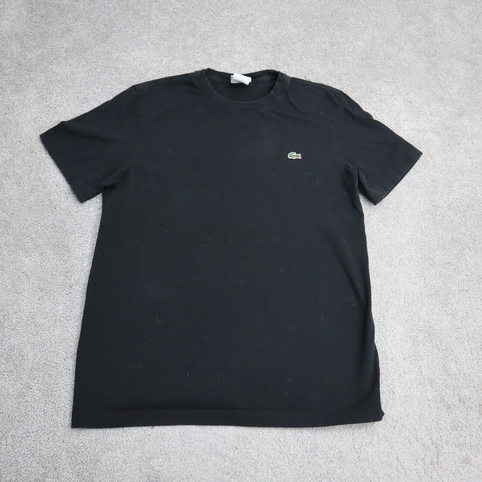 Lacoste Mens Crew Neck T Shirt Short Sleeve Embroidered Logo