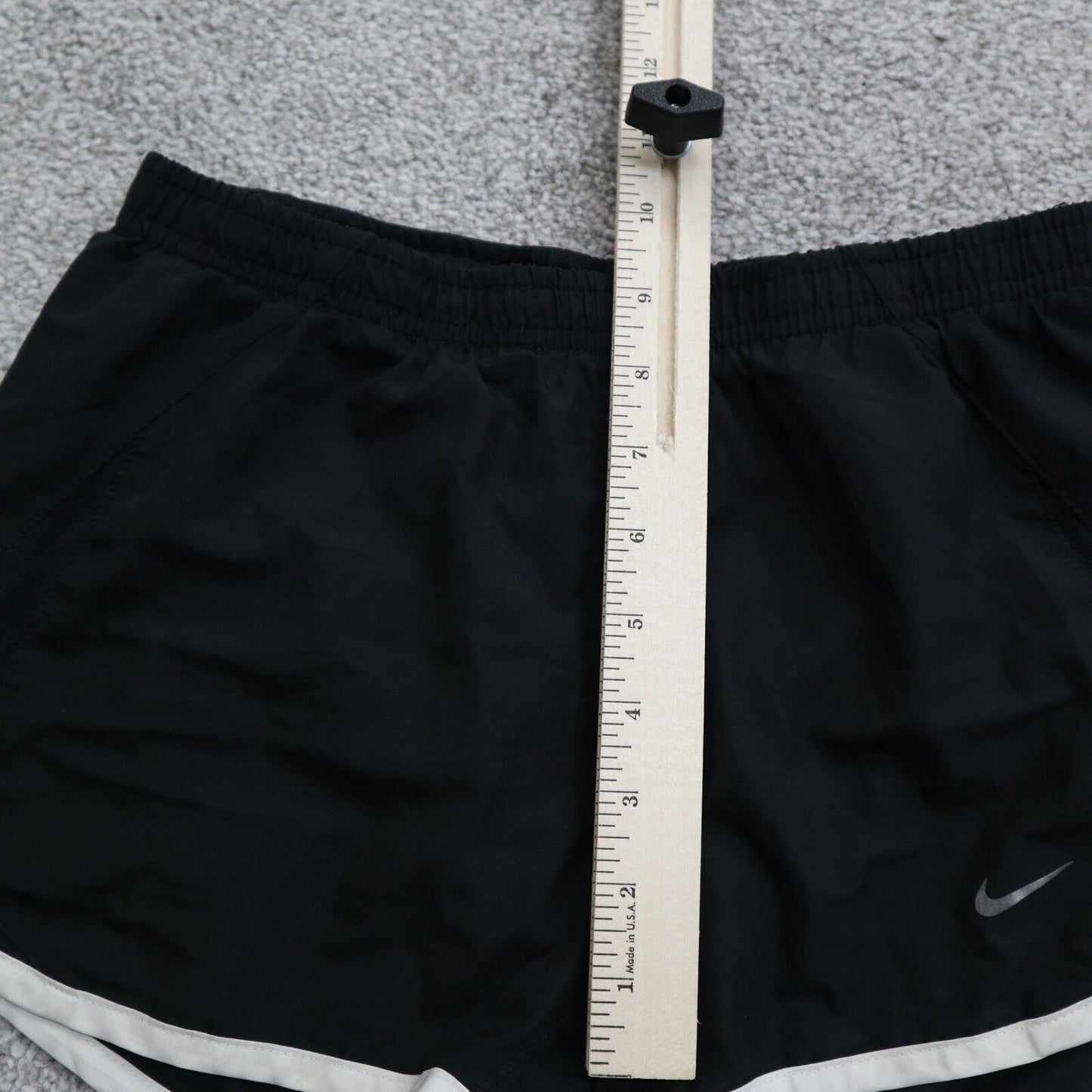 Nike Womens Athletic Shorts Running Mid Rise Elastic Waist Black Size X Small