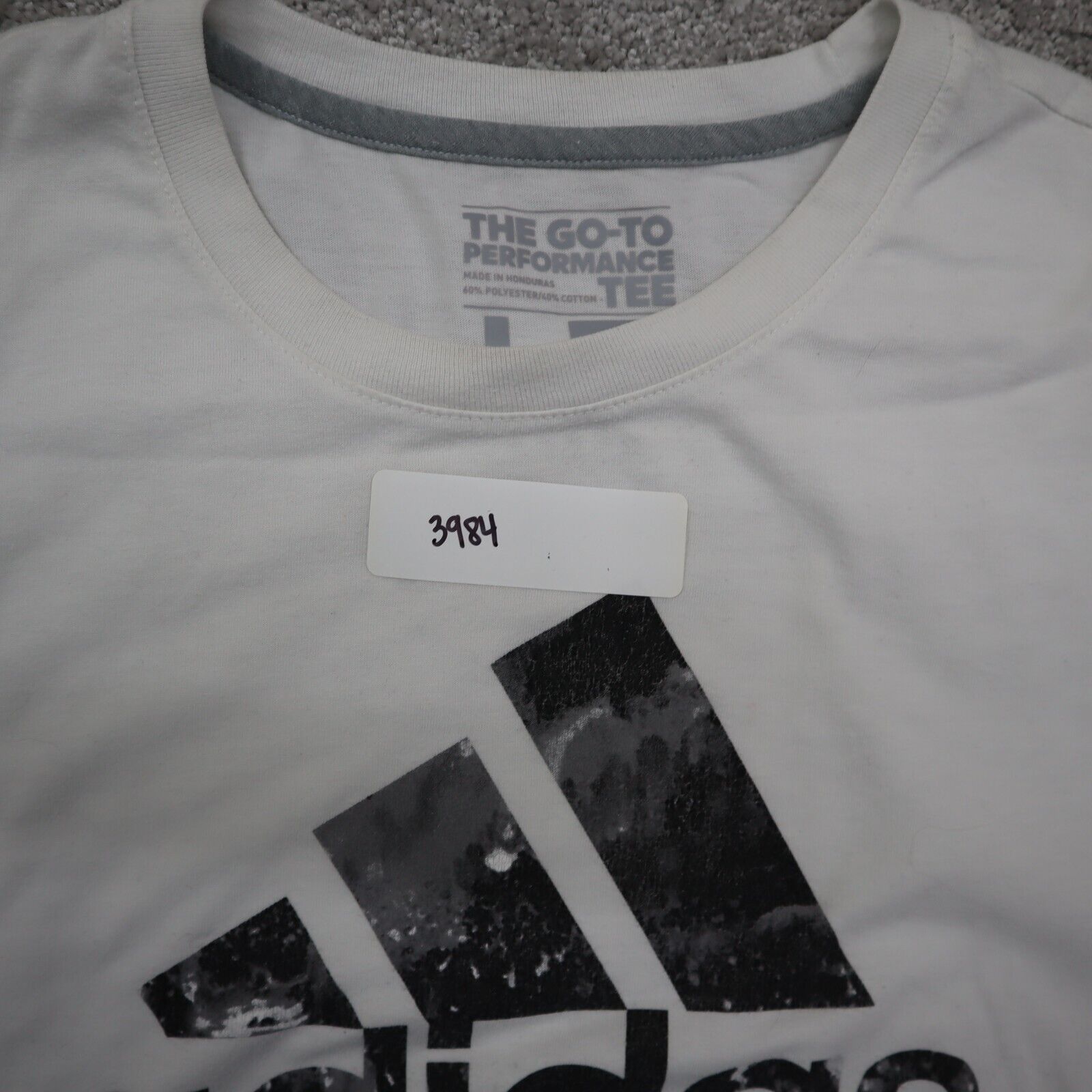 Adidas Sportswear – Boys Log Large Graphic Goodfair T-Shirt Short White L Sleeves
