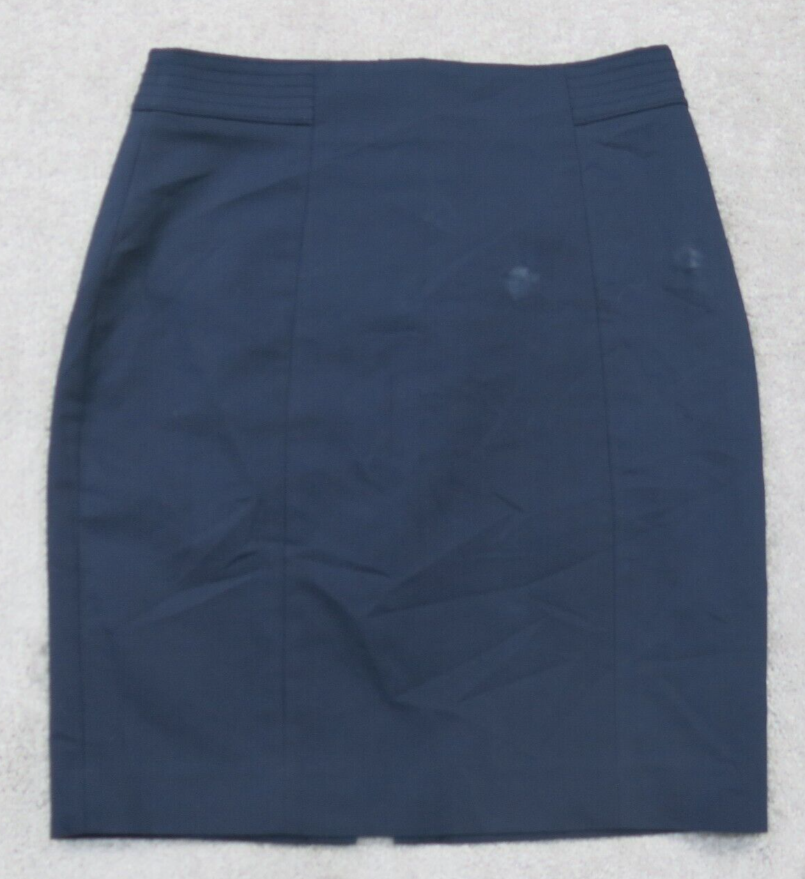 H&M Womens Straight Pencil Mini Skirts Knee Length Back Zipper Navy Blue Size S