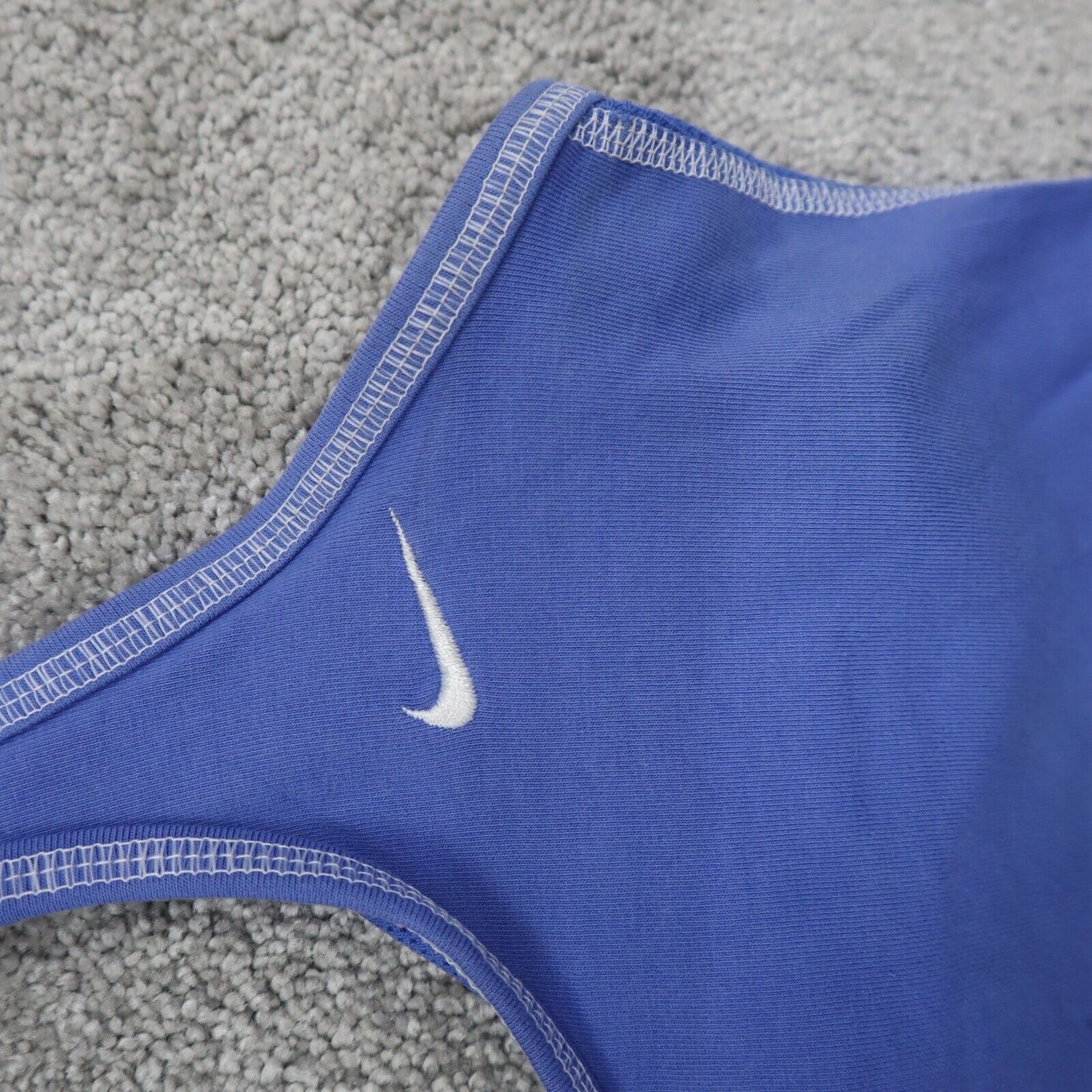 Nike Women Dri Fit Tank Top Pull Over Running Jogging Logo Blue Size Medium