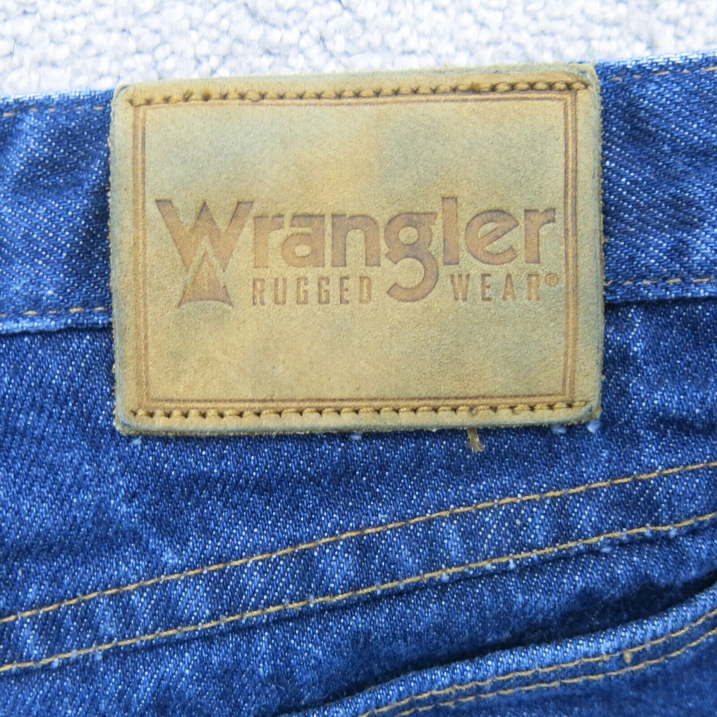 Wrangler Mens Straight Leg Jean 100% Cotton Stretch High Rise Blue SZ W48XL32