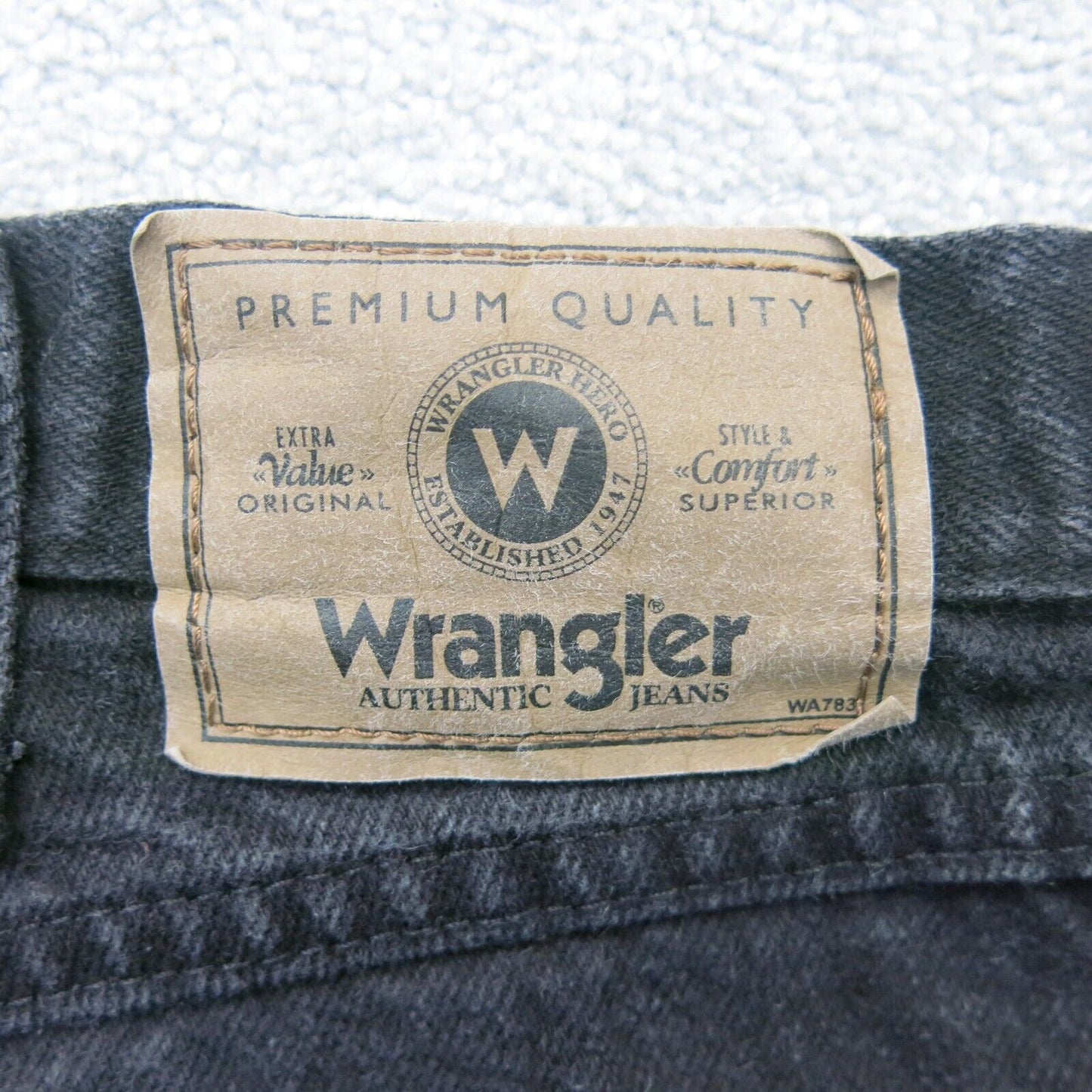 Wrangler Women Wide Leg Jeans Denim Stretch 100% Cotton Black Size W38XL30