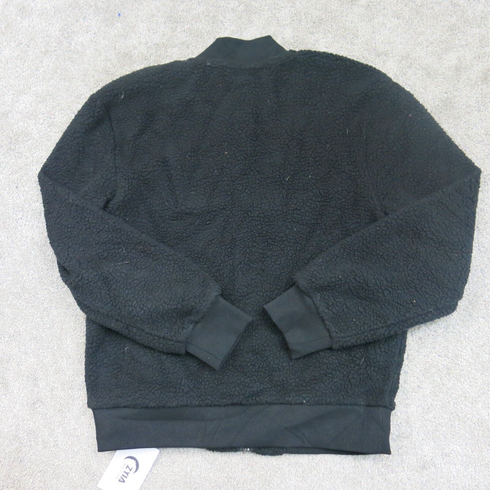 ZYIA, Jackets & Coats, Zyia Activewear Black Plush Jacket Nwt