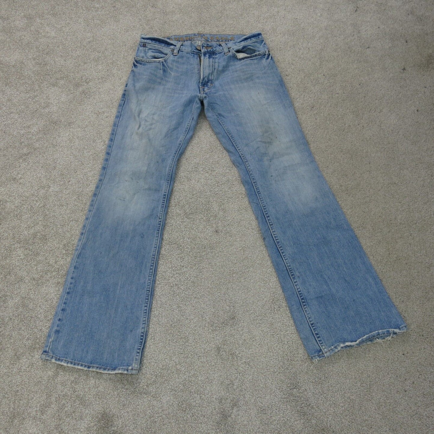 American Eagle Jeans Mens 32 Blue Denim Stretch Straight Leg Outdoor Workwear