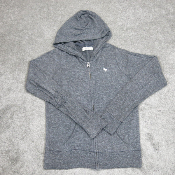 Abercrombie shops & Fitch Hoodie Spell Out Embroidered Thermal Lined Womens Size Large