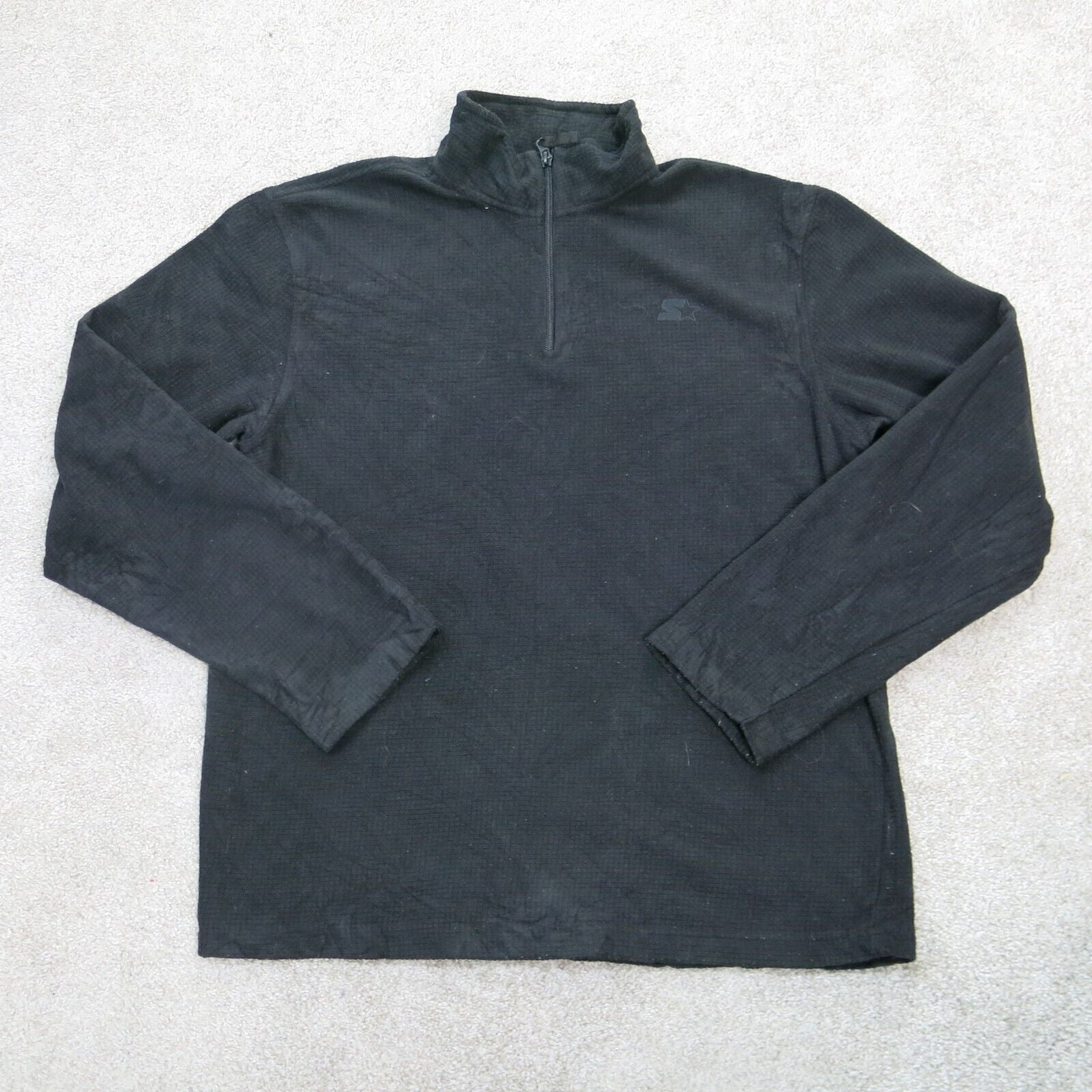 Vintage Starter Mens Sweater 1/4 Zip Long Sleeve Mock Neck