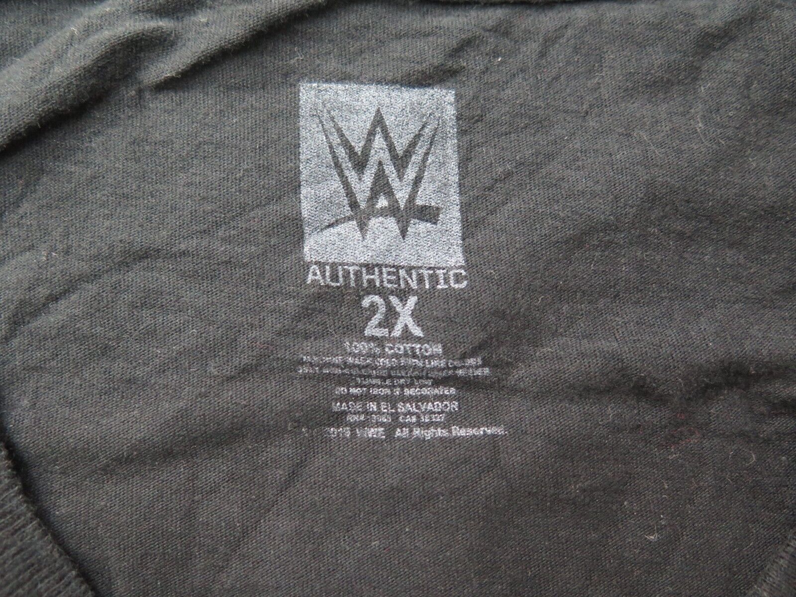 W Authentic WWE Shirt Mens 2X Black Stone Cold Austin 100% Cotton