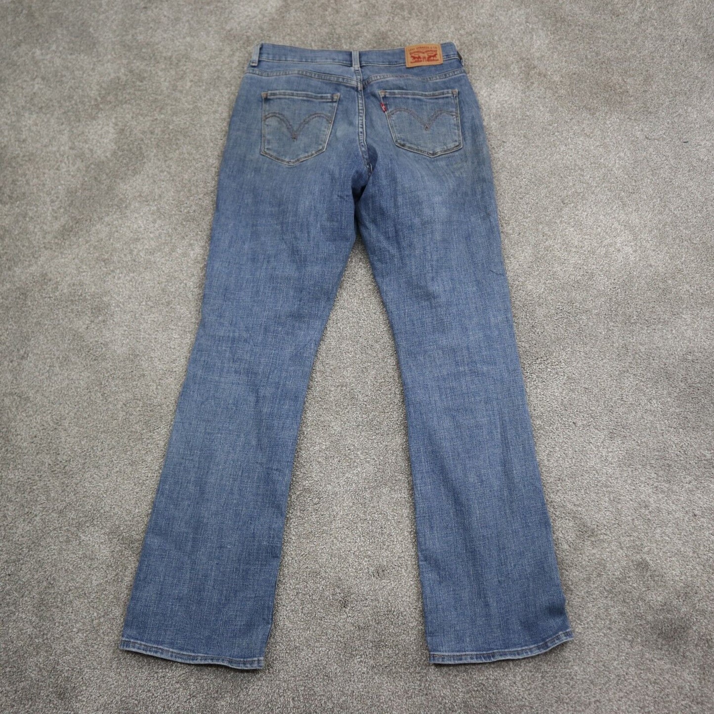 Levi Strauss & Co Mens Jeans Dark Straight Leg Mid Rise 5-Pocket Blue Size 4