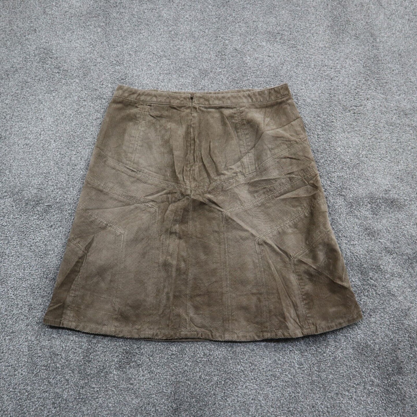 Ann Taylor Loft Womens Stretch Corduroy A Line Skirts Mid Rise Brown Size 2P
