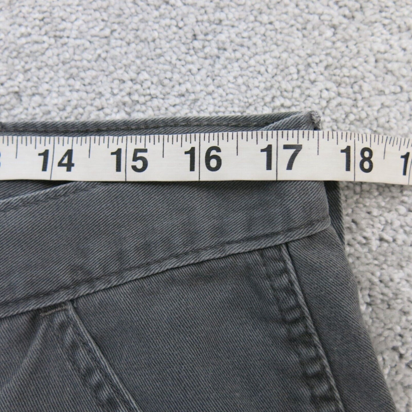 Mens Cargo Pants Straight Leg Mid Rise 100% Cotton Black Size W36XL34