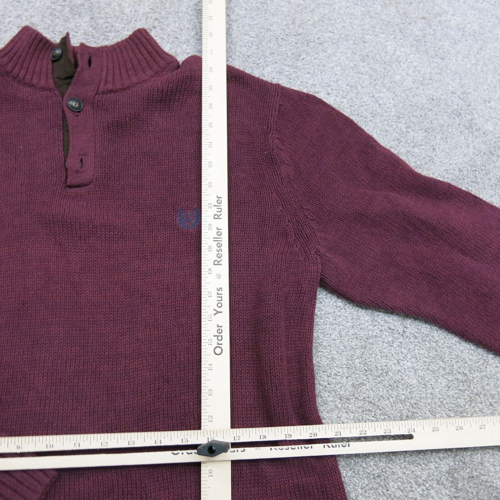 Chaps sweater outlet with elbow patches