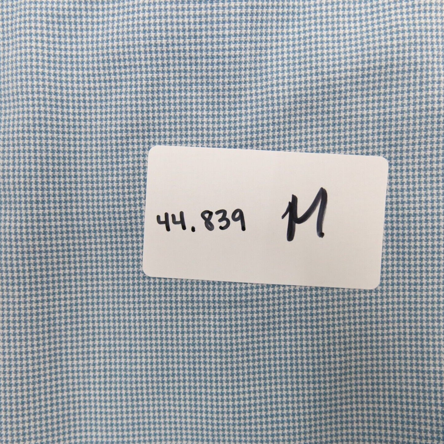 Wrangler Mens Button Up Shirt Houndstooth Short Sleeves 100% Cotton Blue SZ XL