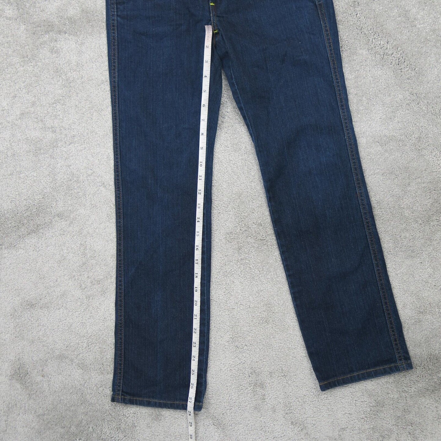 Levis Womens Slim Straight Jeans Denim Stretch Low Rise Blue Size W29 X L30