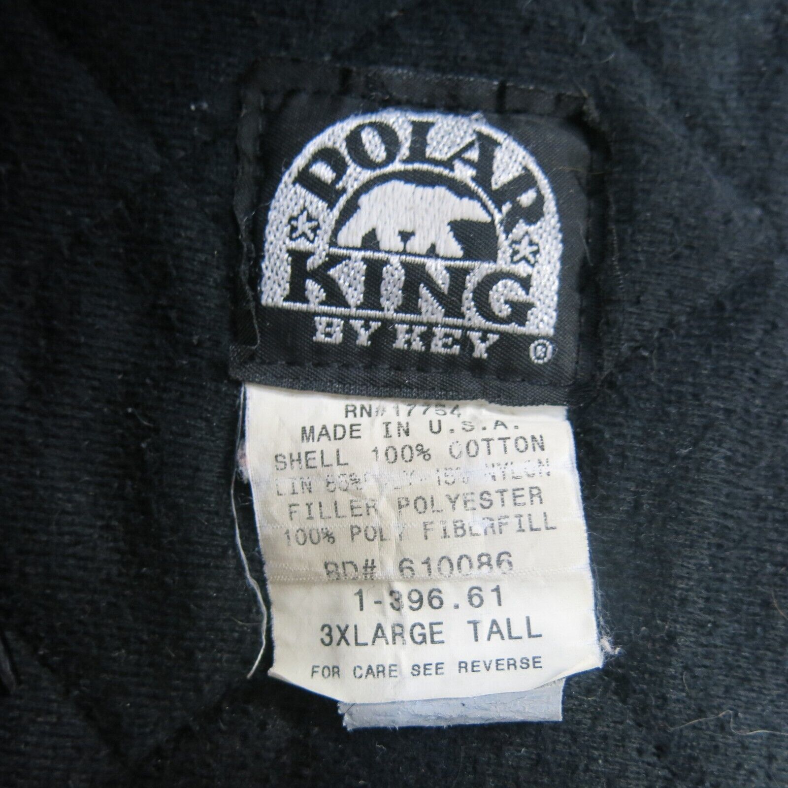 Polar King By Key Mens Canvas Bomber Hooded Jacket Full Zip