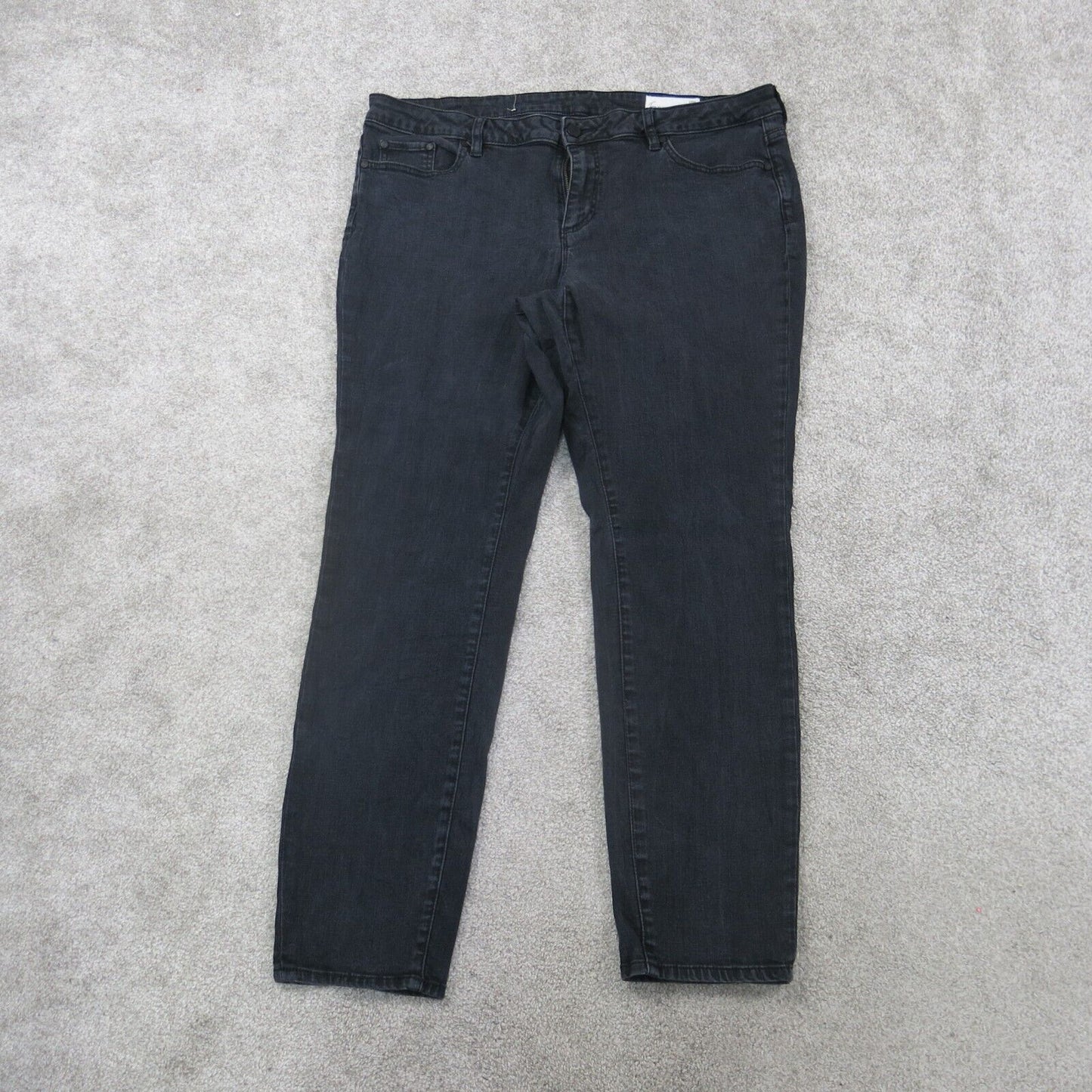 Vince Camuto Jeans Womens 18W Black Slim Straight Denim Stretch Casual Outdoors