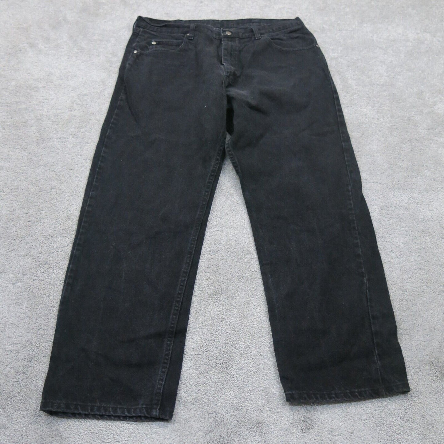 Wrangler Women Wide Leg Jeans Denim Stretch 100% Cotton Black Size W38XL30
