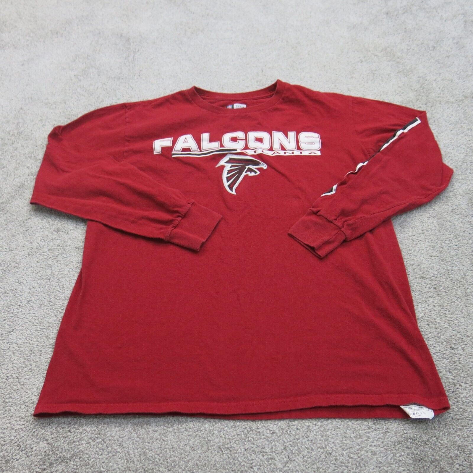 NFL Team Apparel Mens Atlanta Falcons Long Sleeve T Shirt Crew