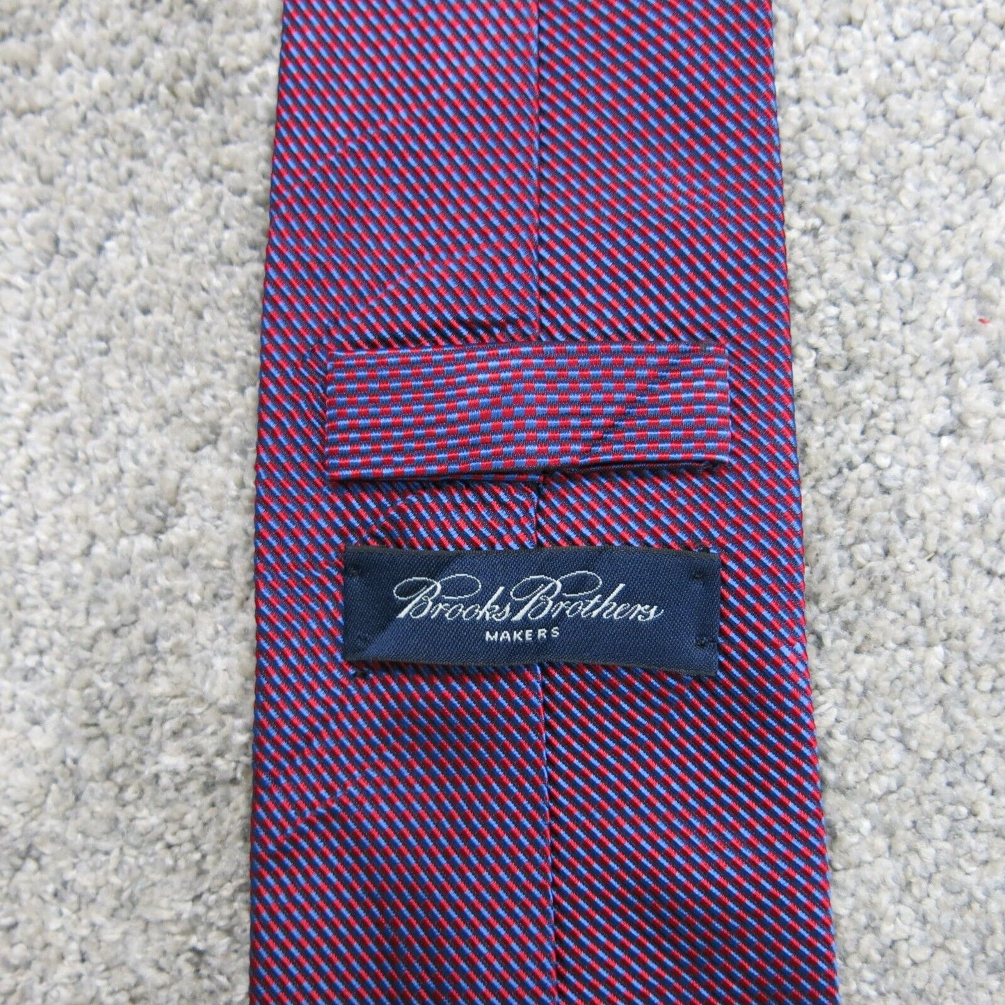Brooks Brothers Makers Men Traditional Tie Striped Silk Blue Red One Size 58.5"