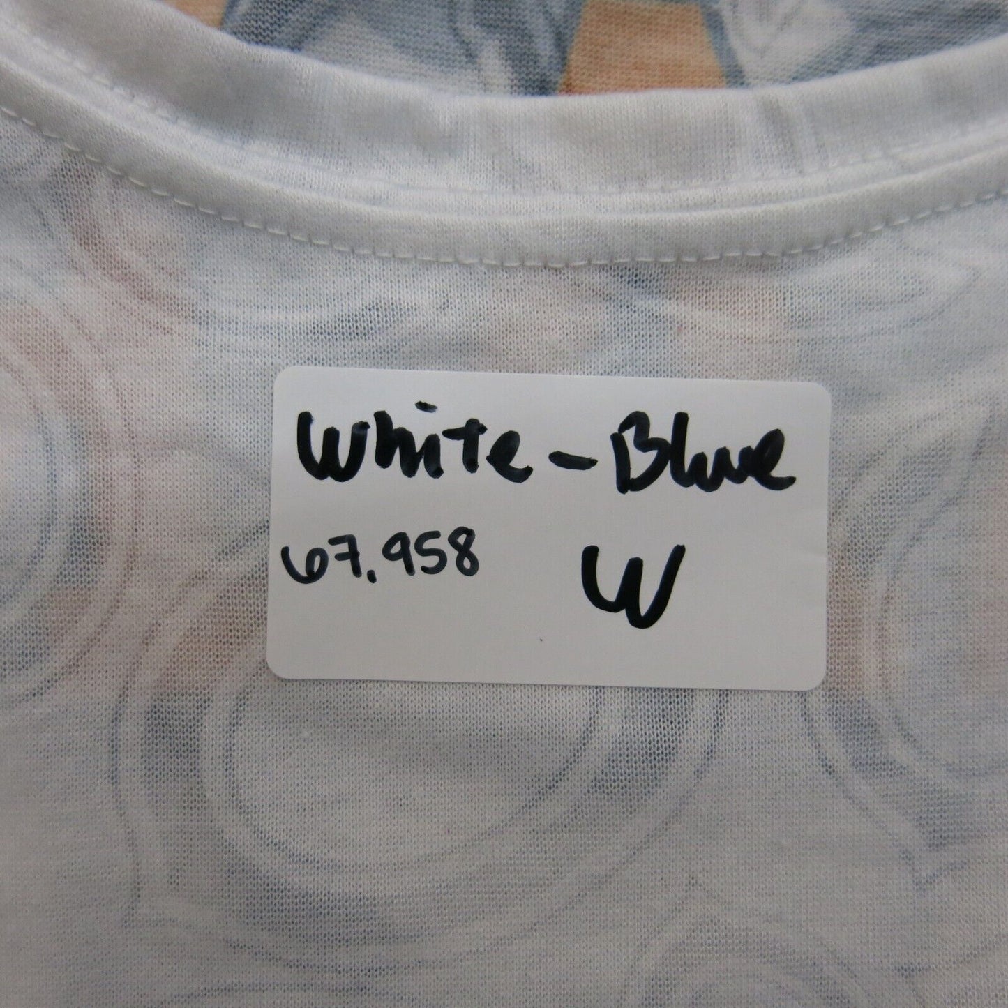 NFL Team Apparel Womens Long Sleeve Shirt Crew Neck Bears Logo White Blue Size S