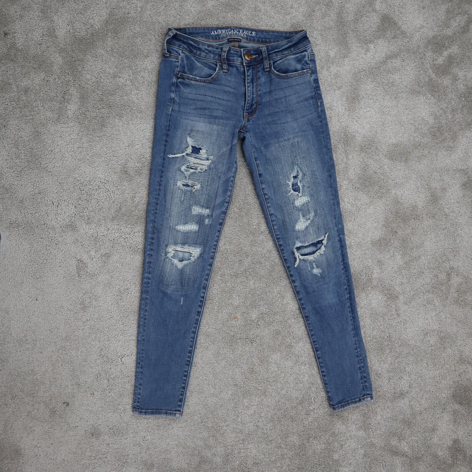 American Eagle Outfitters Ripped Jeans Blue Size 0 - $18 - From