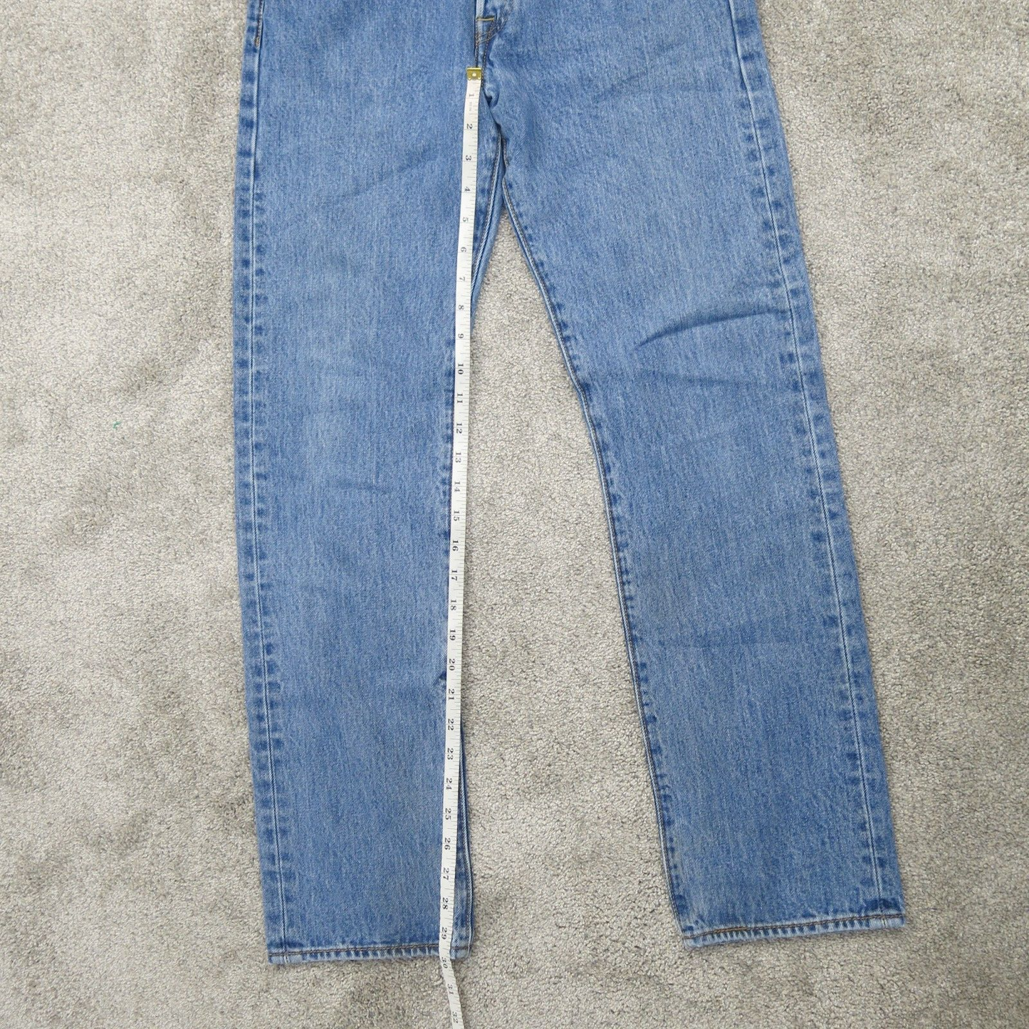 Levis Mens Straight Leg Denim Jeans Slim Fit Mid Rise 100% Cotton Blue  W30XL32