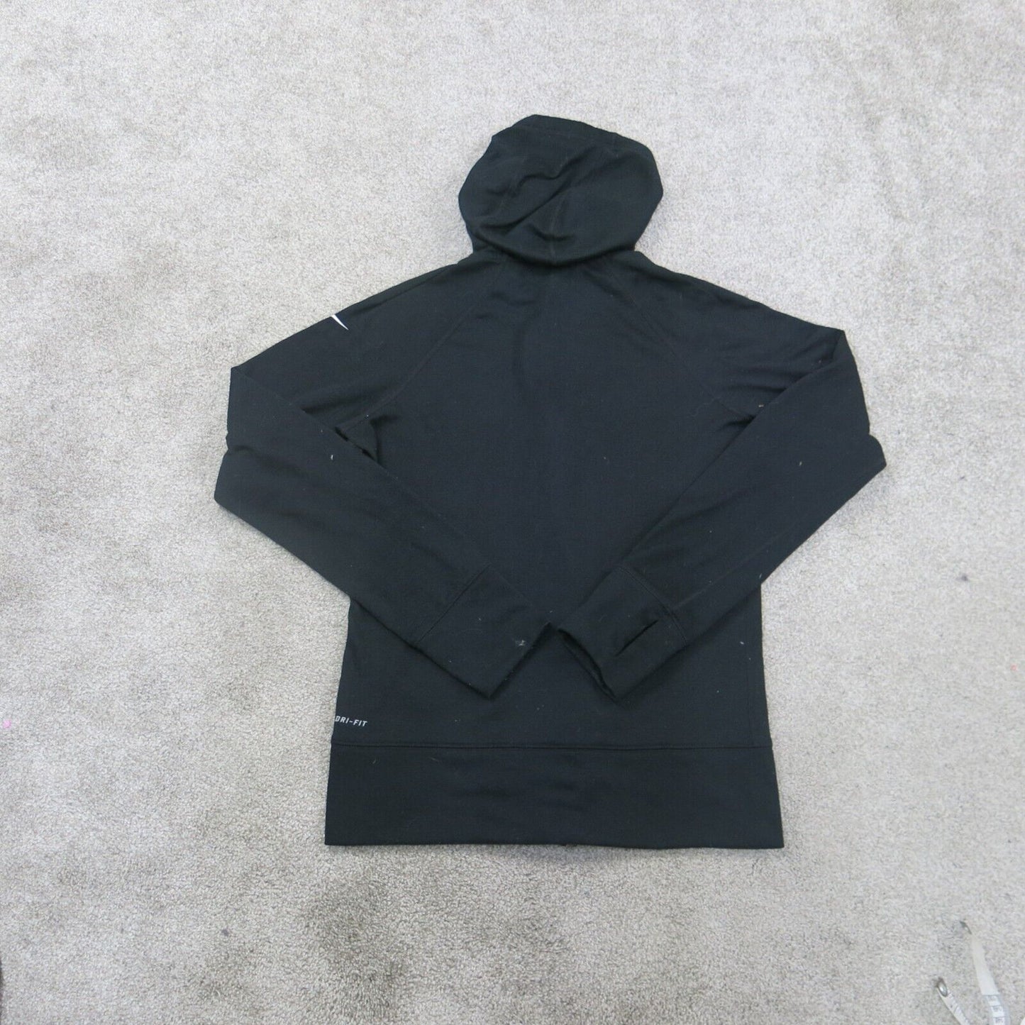 Nike Hoodie Men Small Black Dri Fit Full Zip Sweatshirt Long Sleeve Logo Outdoor