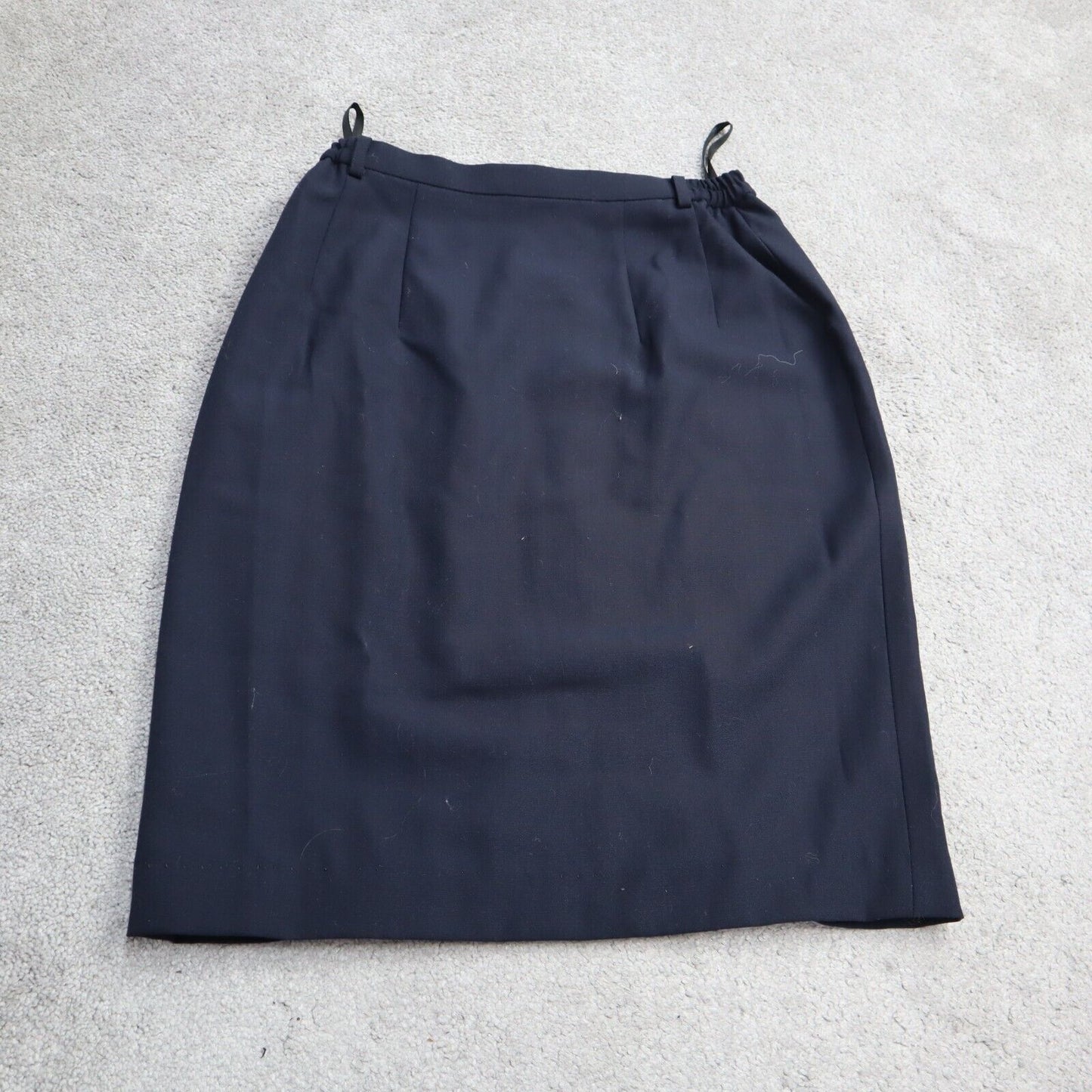Sarong Women Straight Pencil Skirt Pleated Elastic Waist Button Black SZ Small