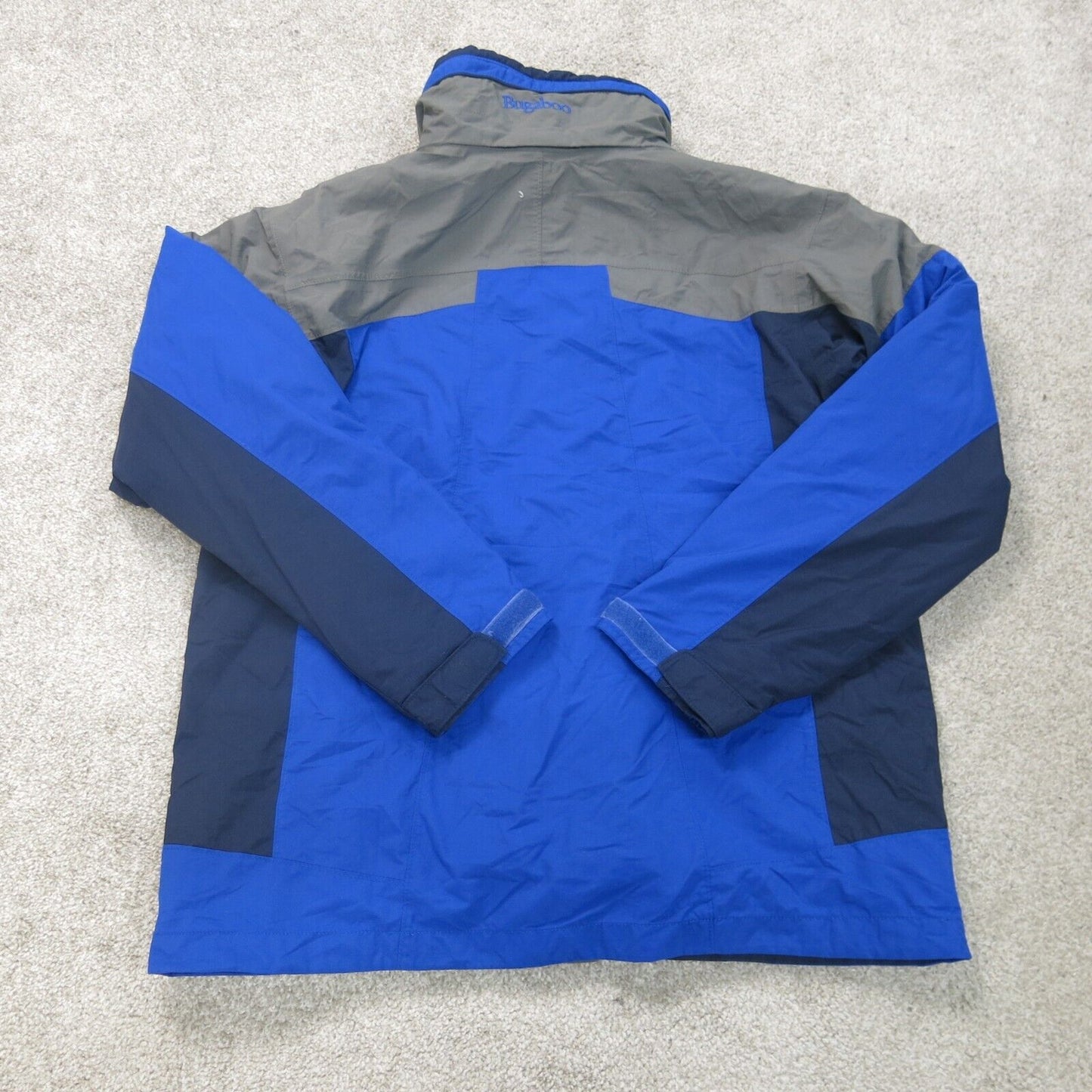 Columbia Jacket Mens 1820 Blue Windbreaker Full Zip Up Long Sleeve Logo Outdoor