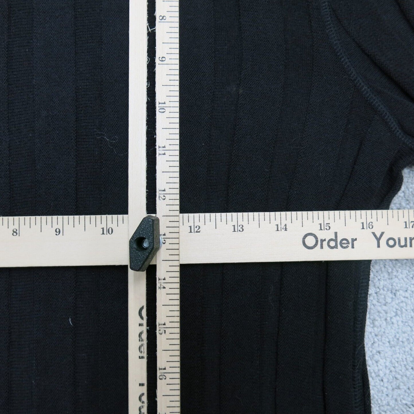 Simply Vera Vera Wang Womens Knitted Sweater Long Sleeves Round Neck Black SZ XL