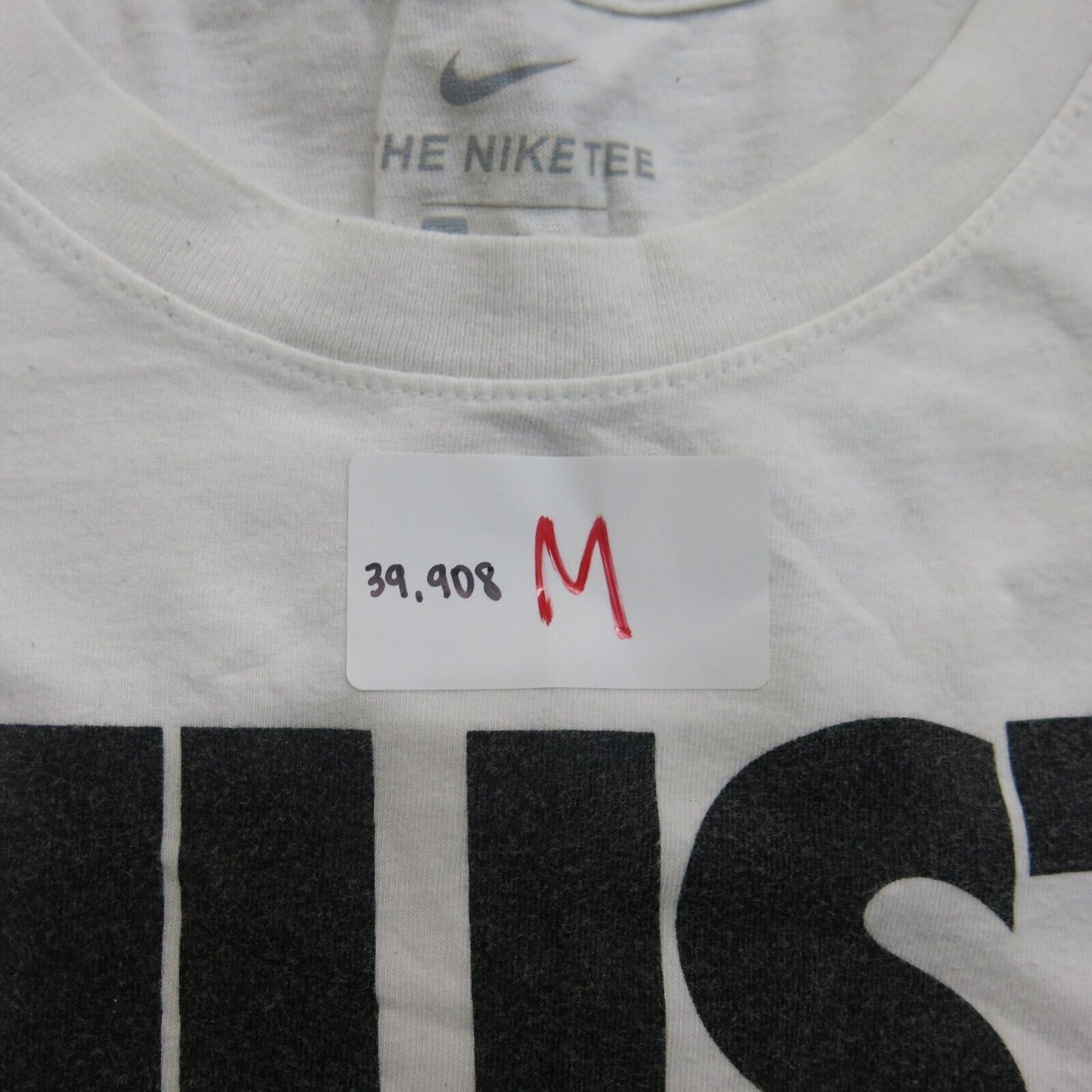 The Nike Tee Mens T-Shirt Dri Fit Crew Neck Graphic Just Do It White Size XL