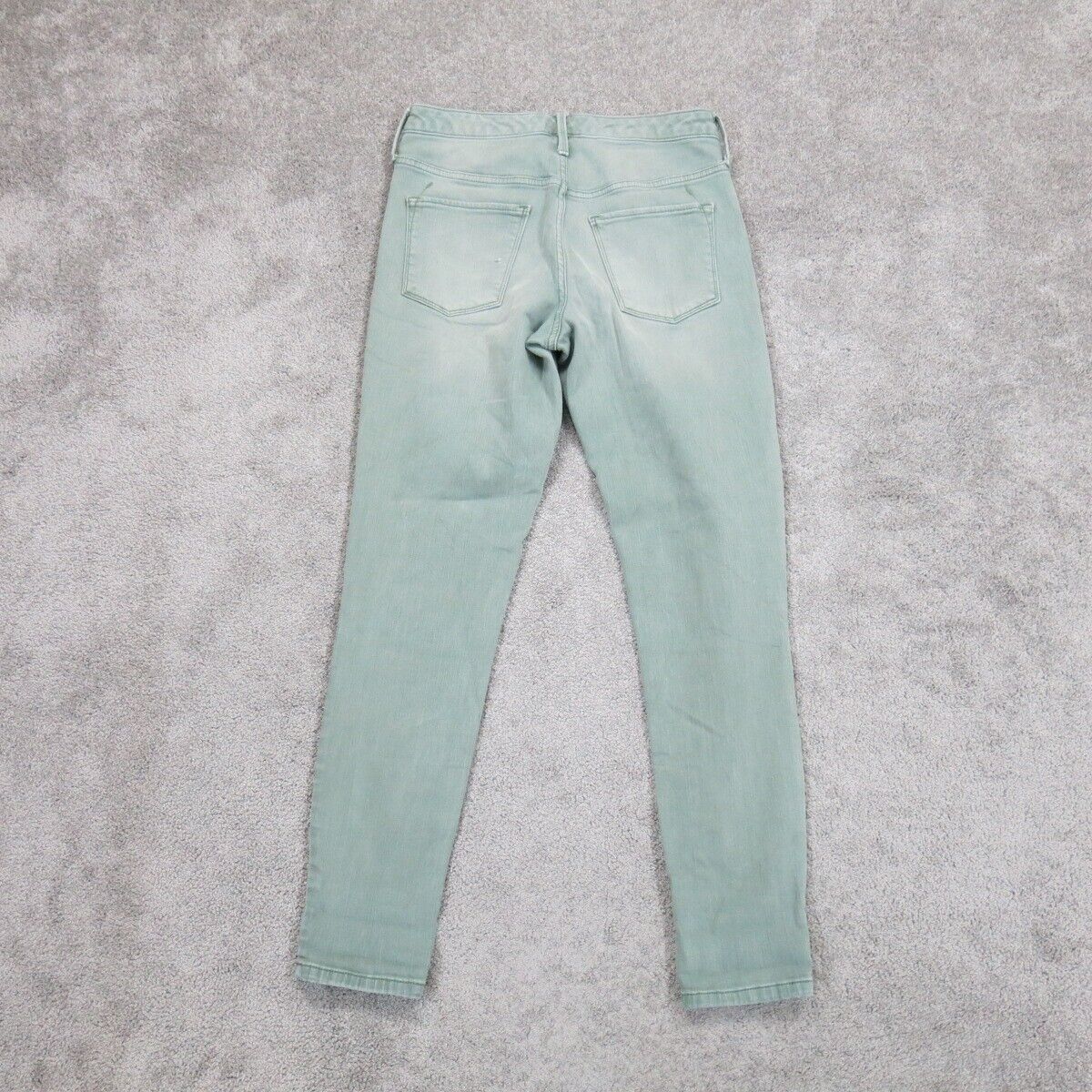 Massimo Denim Womens High Rise Skinny Jeans Pant Stretch Green Size 4R