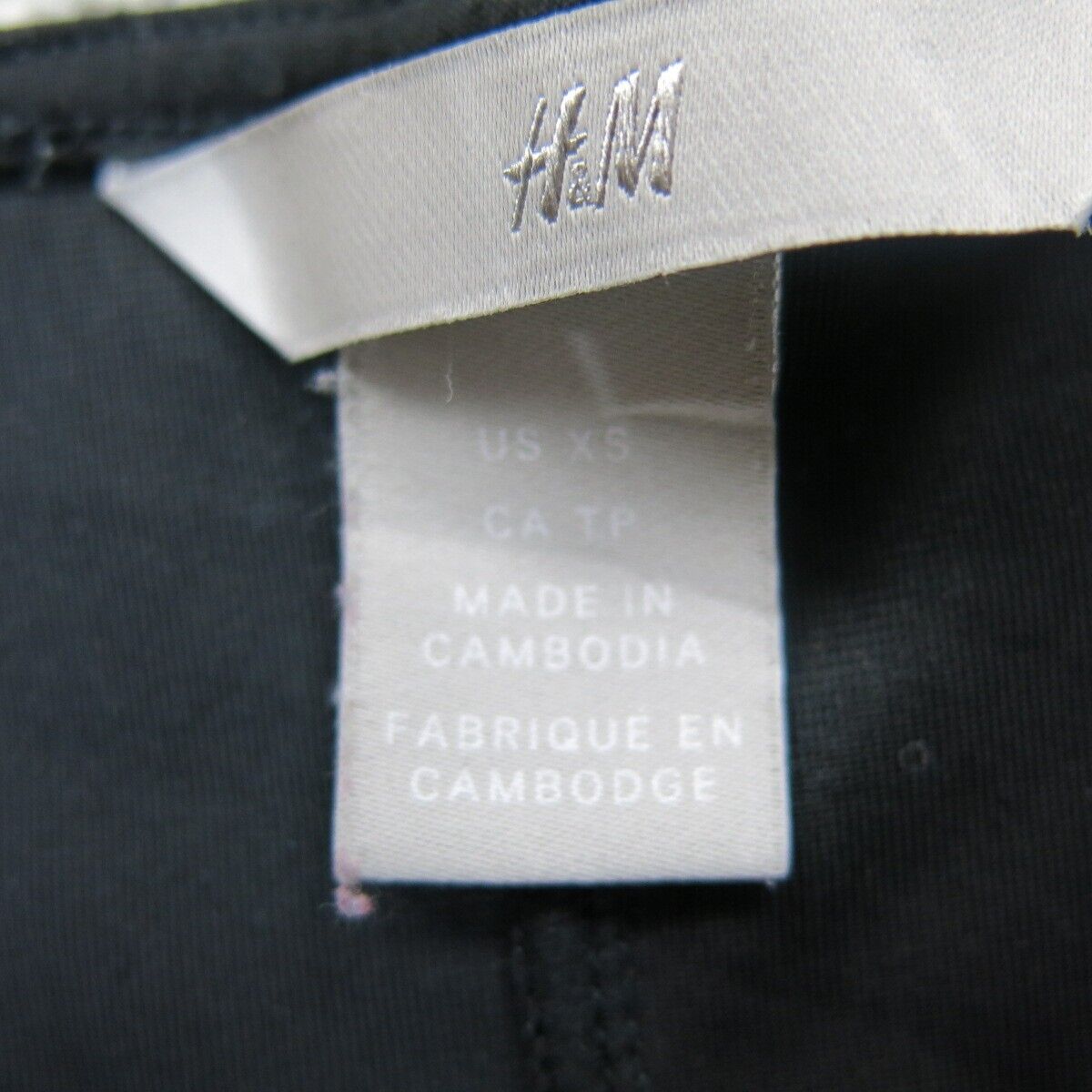 H&M Women Sheath Mini Dress Boat Neck 3/4 Sleeves Velvet Black Size XS