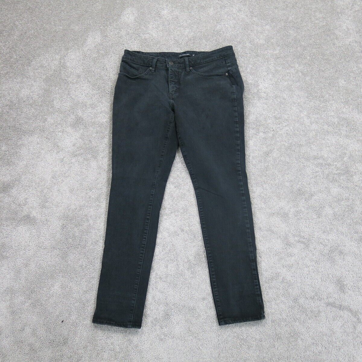 Levis Womens Shaping Skinny Jeans Mid Rise Flat Front Pockets Black Size 30